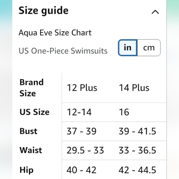 Aqua Eve Plus Size One Piece Tummy Control Bathing Suit Vintage. Size 14W - Picture 16 of 16